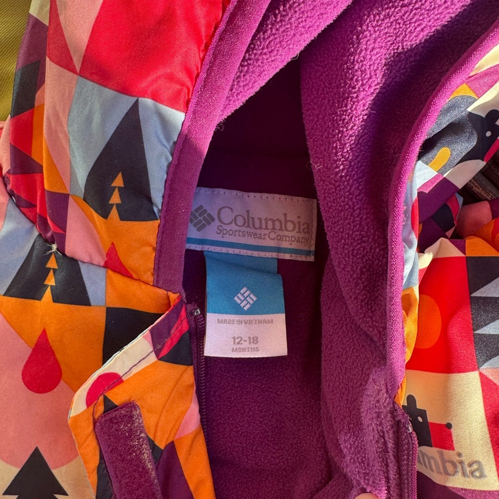 Columbia Multicolor Baby Winter Suit with Geometric Design